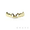 GOLD PLATED 6 TEETH MOUTH TOP HIP HOP BLING GRILLZ